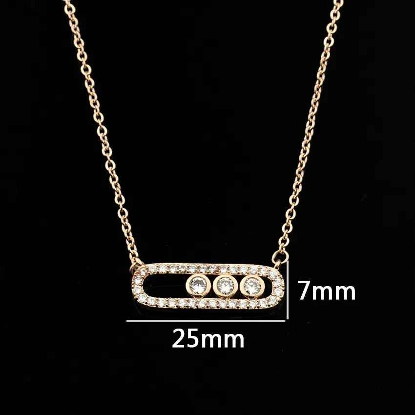 Charming Two-Color Zircon Necklace with Three Options