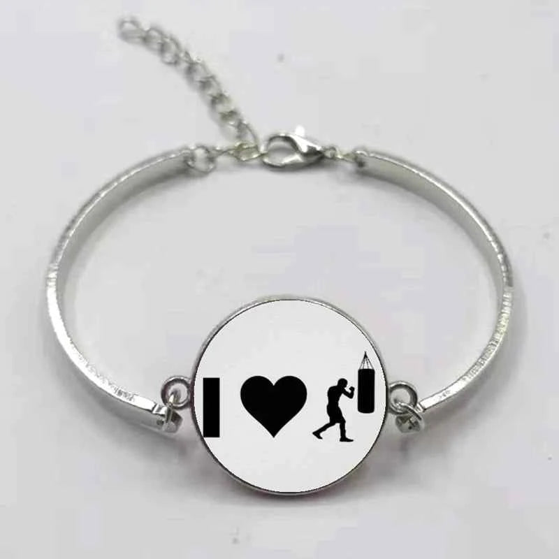New fashion boxing handmade bracelet jewelry glass convex