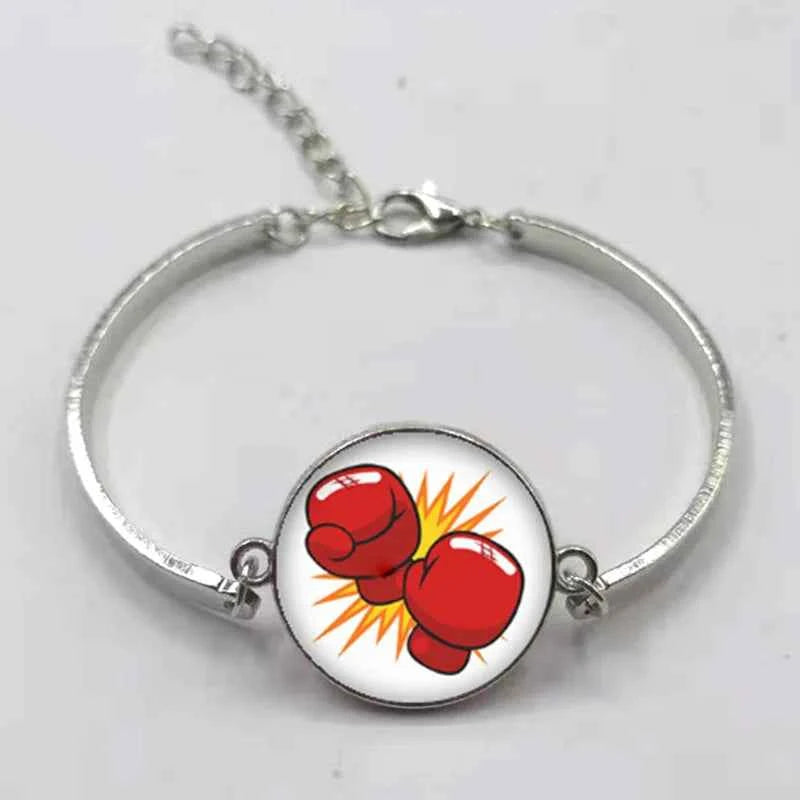 New fashion boxing handmade bracelet jewelry glass convex