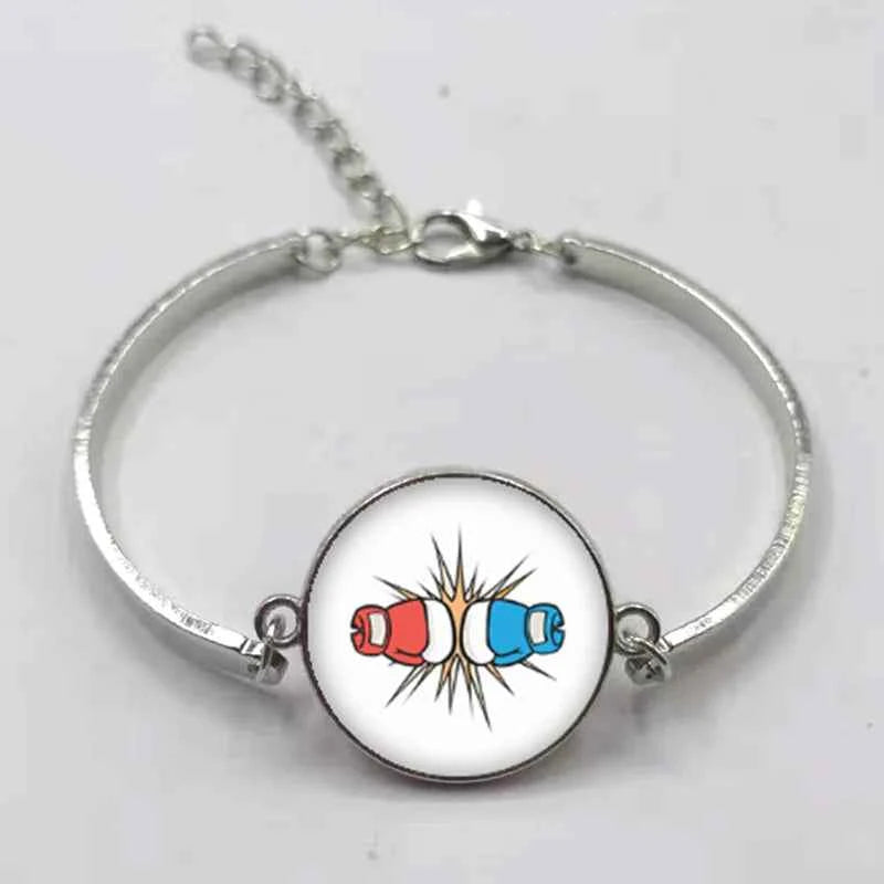 New fashion boxing handmade bracelet jewelry glass convex