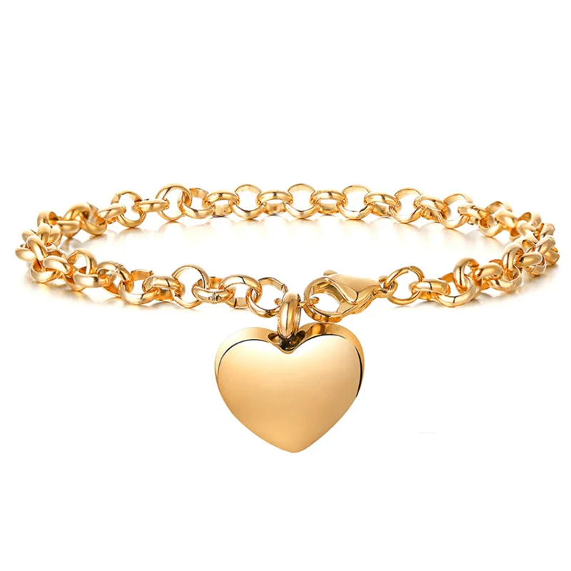 Dropshipping Engraved Heart Pets Paw Urn bracelet,heart charms memorial ashes urn bracelet jewelry makings keepsake