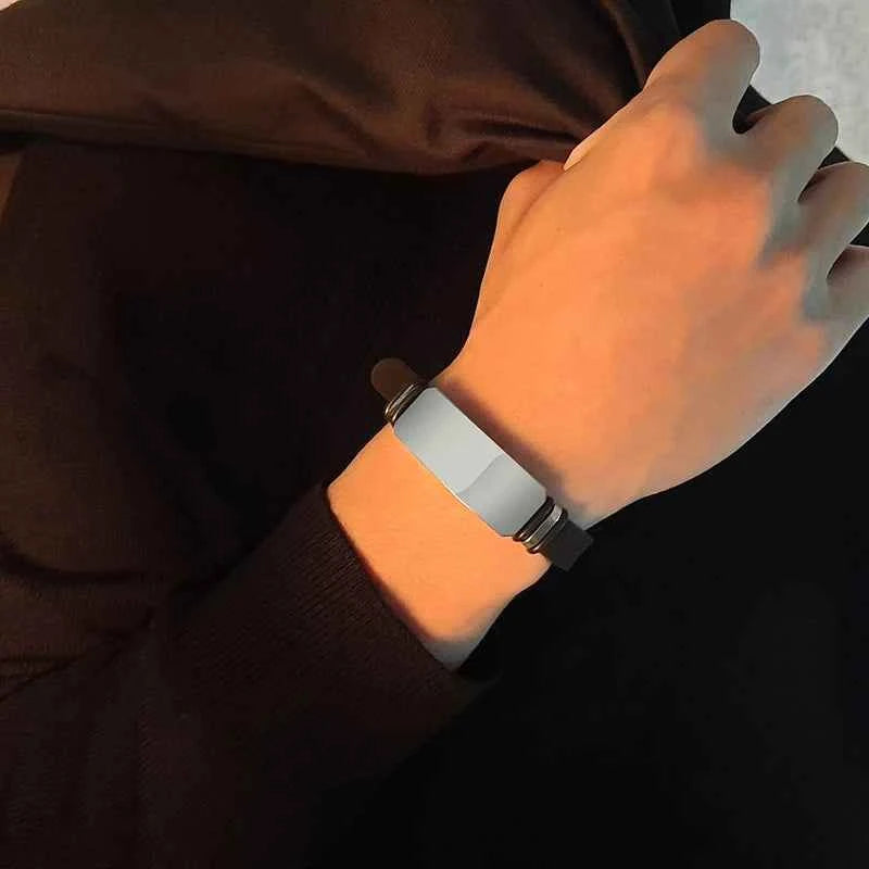 Mens Bracelets Customized Lettering LOGO To My Husband Son Gifts