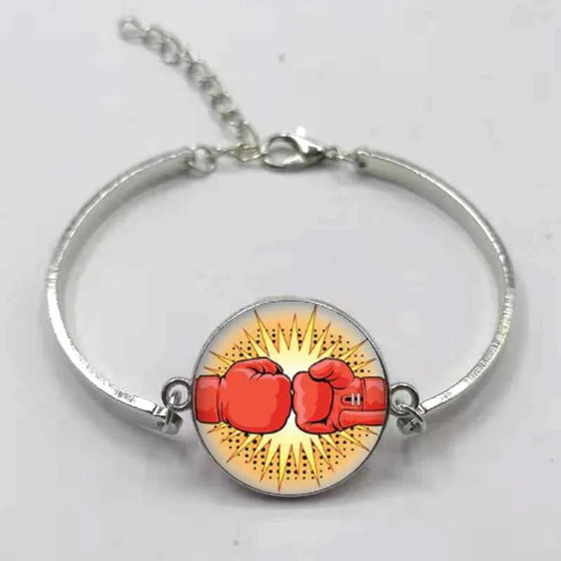 New fashion boxing handmade bracelet jewelry glass convex