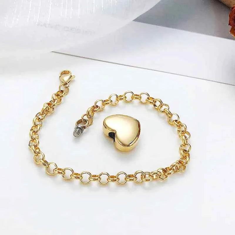 Dropshipping Engraved Heart Pets Paw Urn bracelet,heart charms memorial ashes urn bracelet jewelry makings keepsake