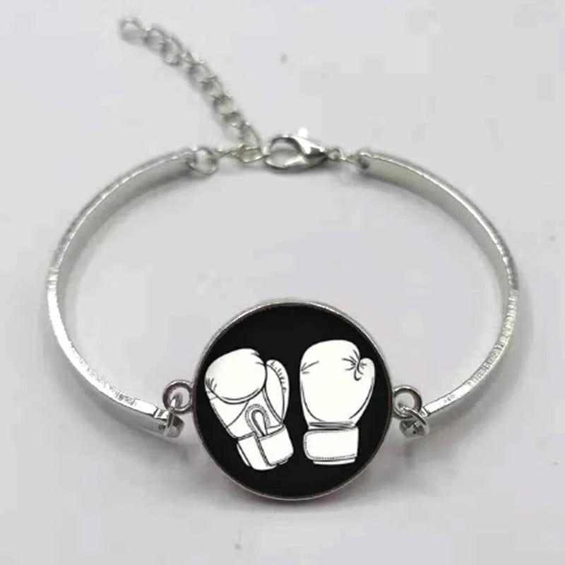 New fashion boxing handmade bracelet jewelry glass convex