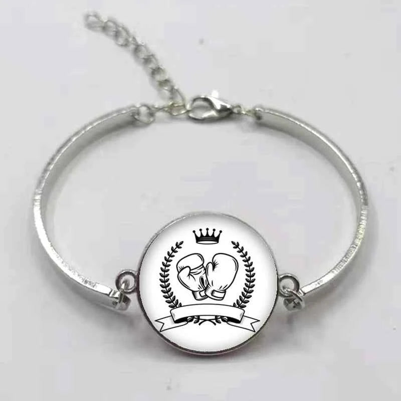 New fashion boxing handmade bracelet jewelry glass convex
