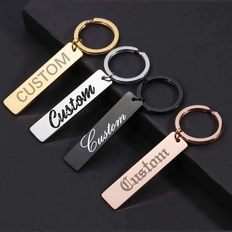 Personalized Keychain Gift Engrave Name and Date My Love My Life