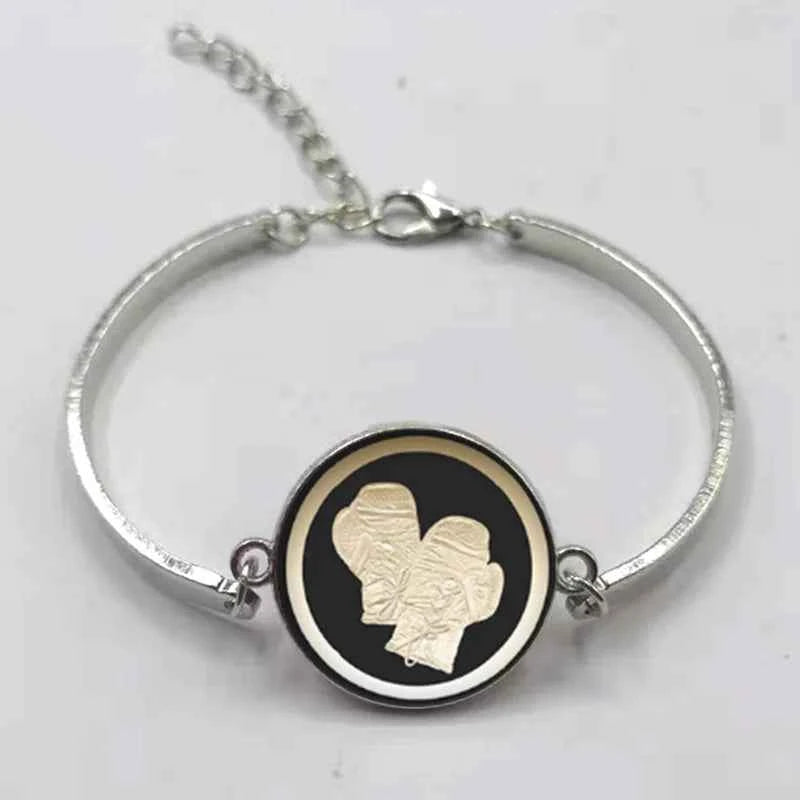 New fashion boxing handmade bracelet jewelry glass convex