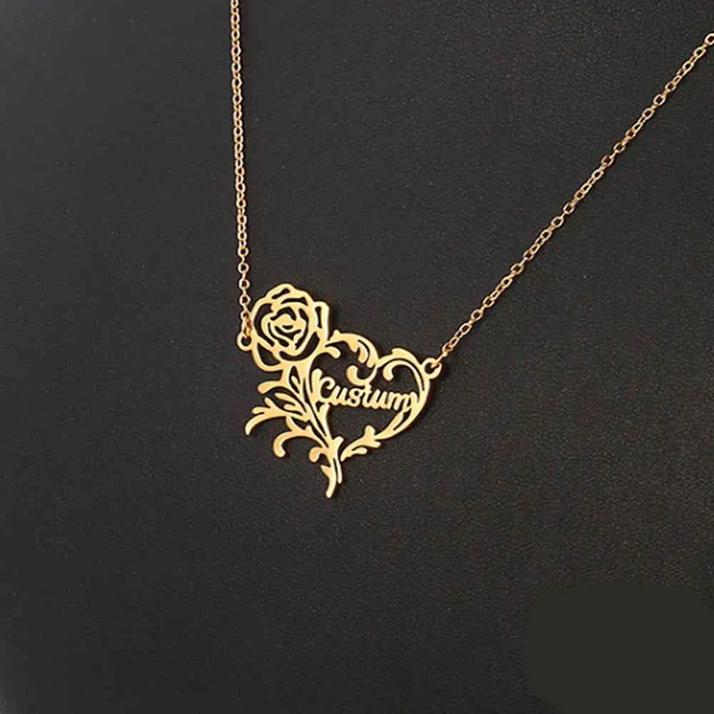 Personalized Stainless Steel Heart Necklace Gift