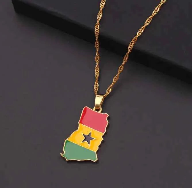 Necklace of geographical maps of the world