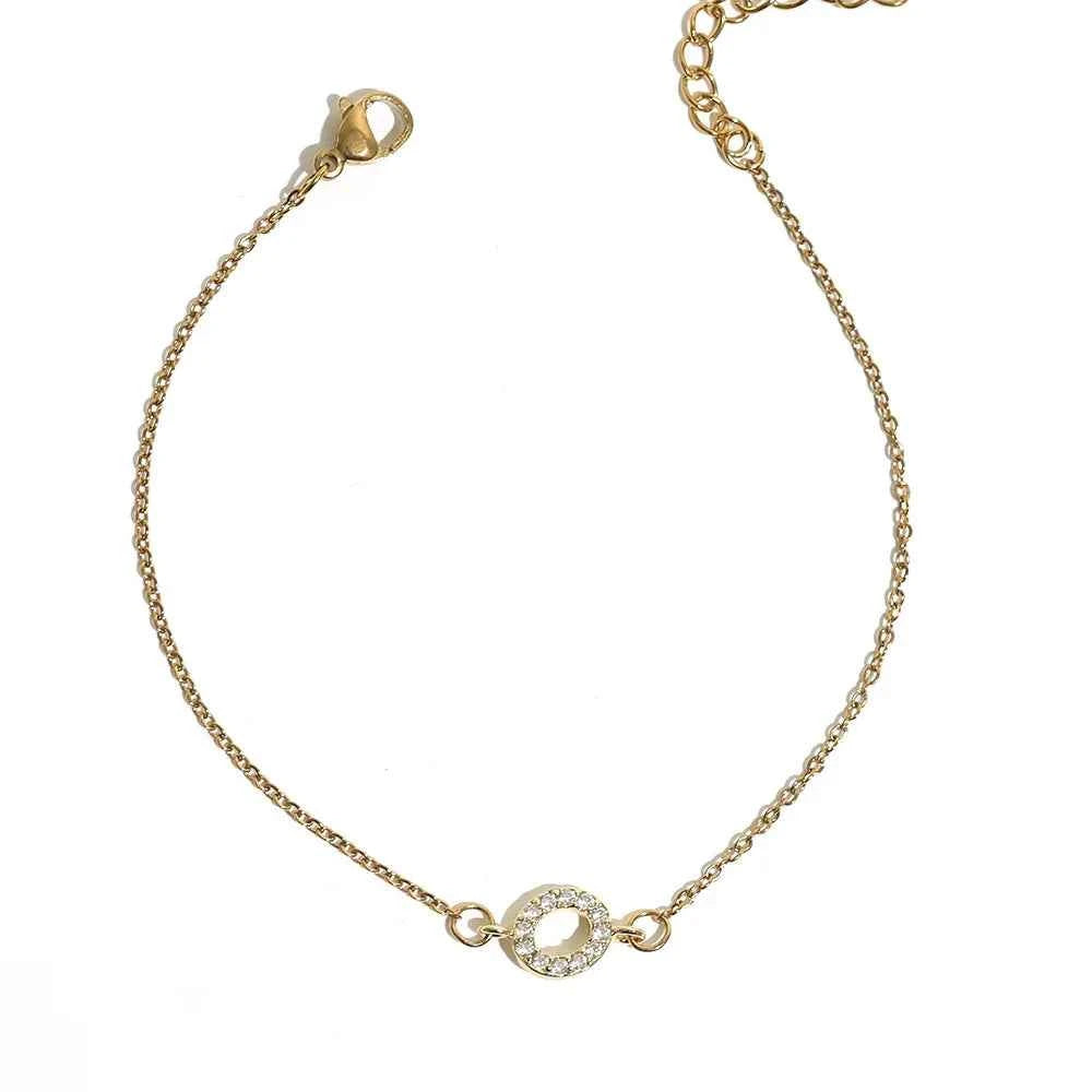 Delicate Letter Bracelet For Women Initials Bracelets Gold Plated Stainless Steel Chain