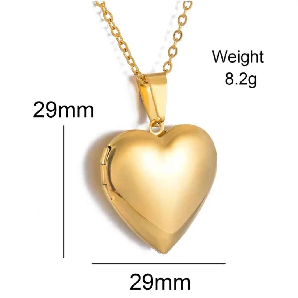 Custom Personalized Heart Birth Flower Locket Necklace for Women Stainless Steel Photo Locket