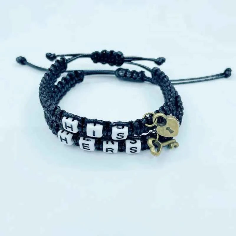 Key Lock Couples Bracelet for Women/Men Couples Forever Lover Matching Jewelry Gifts