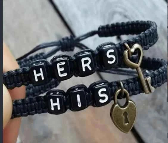 Key Lock Couples Bracelet for Women/Men Couples Forever Lover Matching Jewelry Gifts