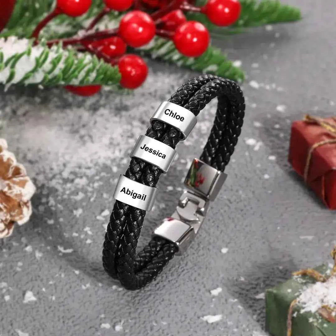 Custom Men's Bracelet Engraved for Him