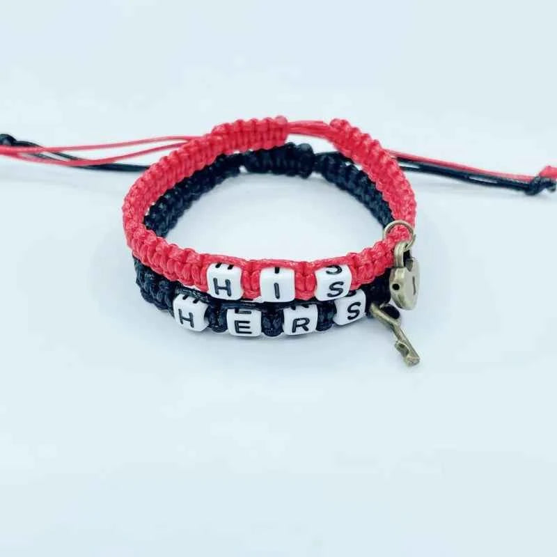 Key Lock Couples Bracelet for Women/Men Couples Forever Lover Matching Jewelry Gifts