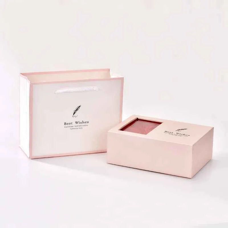 Customized Name Bracelet Gift Set Eternal Roses Jewelry Box for Couples Wife Anniversary Birthday Gifts