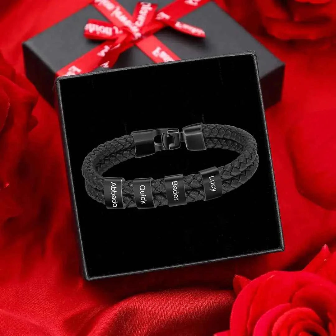 Custom Men's Bracelet Engraved for Him