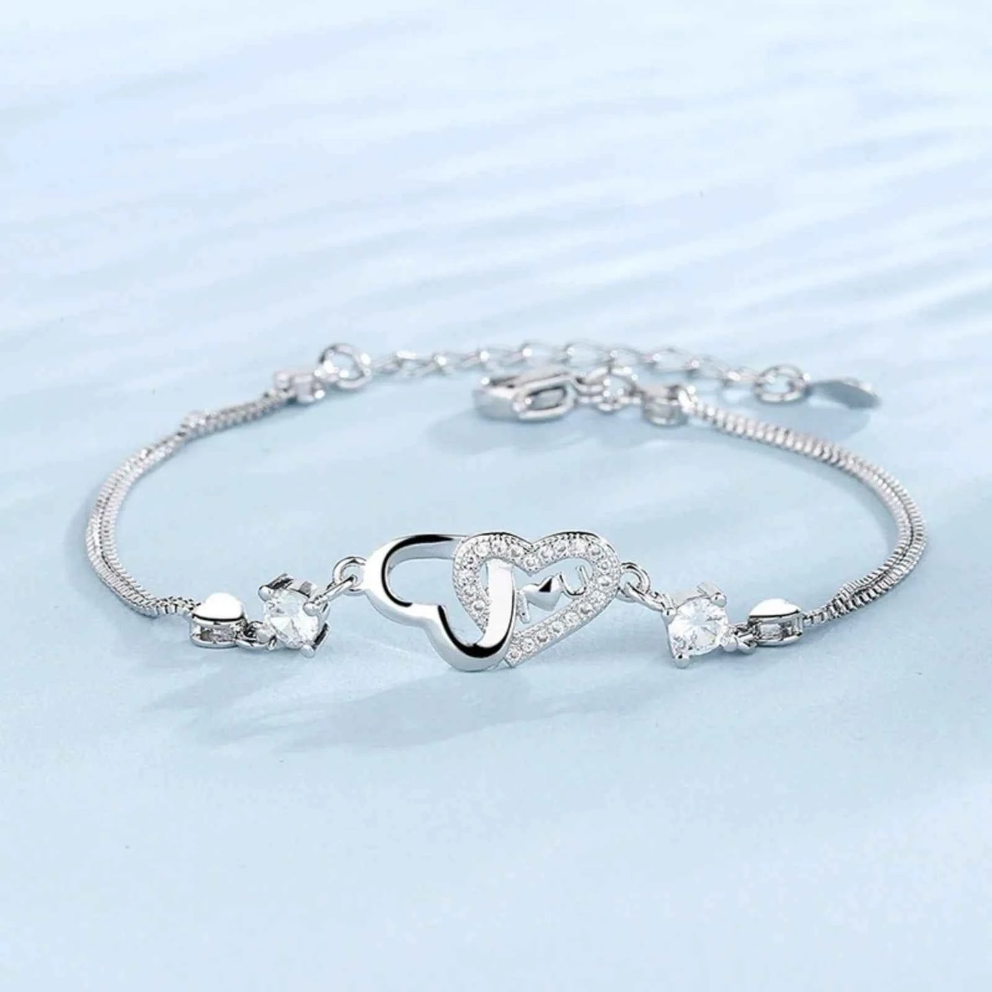 Forever Double Heart Bracelet for My Daughter, Daughter's Birthday Gift