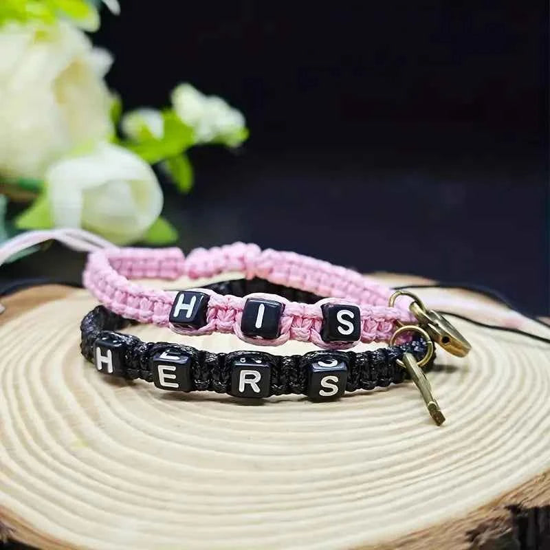 Key Lock Couples Bracelet for Women/Men Couples Forever Lover Matching Jewelry Gifts