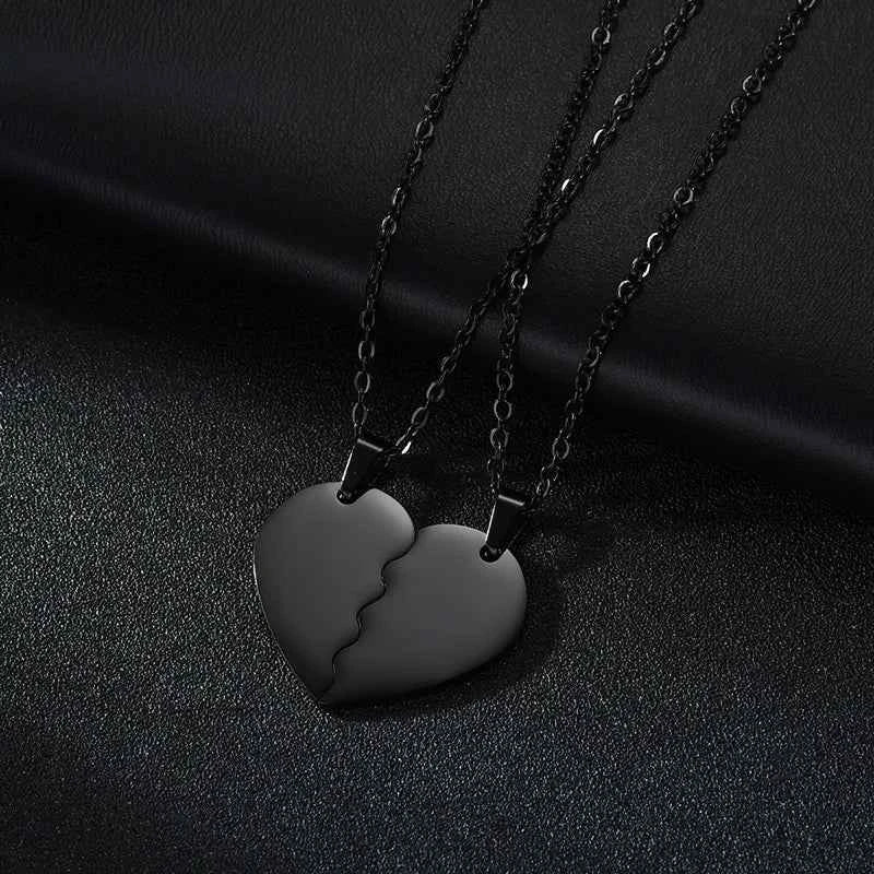 Nextvance Fashion Custom Personalized Stainless Steel Necklace Engrave Namepate Double Heart Pendant For Family Jewelry Gift