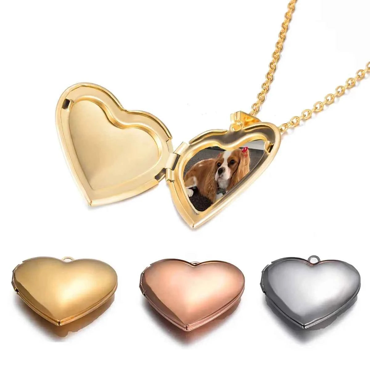 Custom Personalized Heart Birth Flower Locket Necklace for Women Stainless Steel Photo Locket
