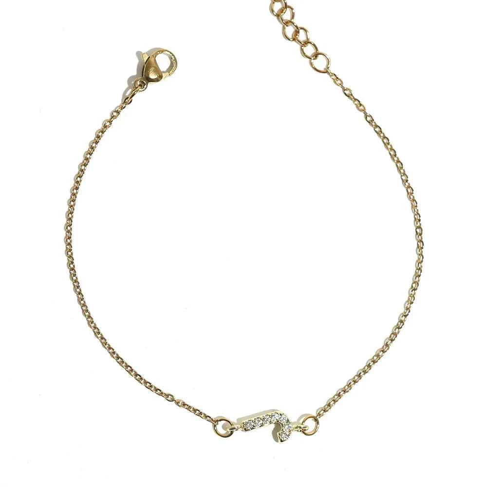 Delicate Letter Bracelet For Women Initials Bracelets Gold Plated Stainless Steel Chain
