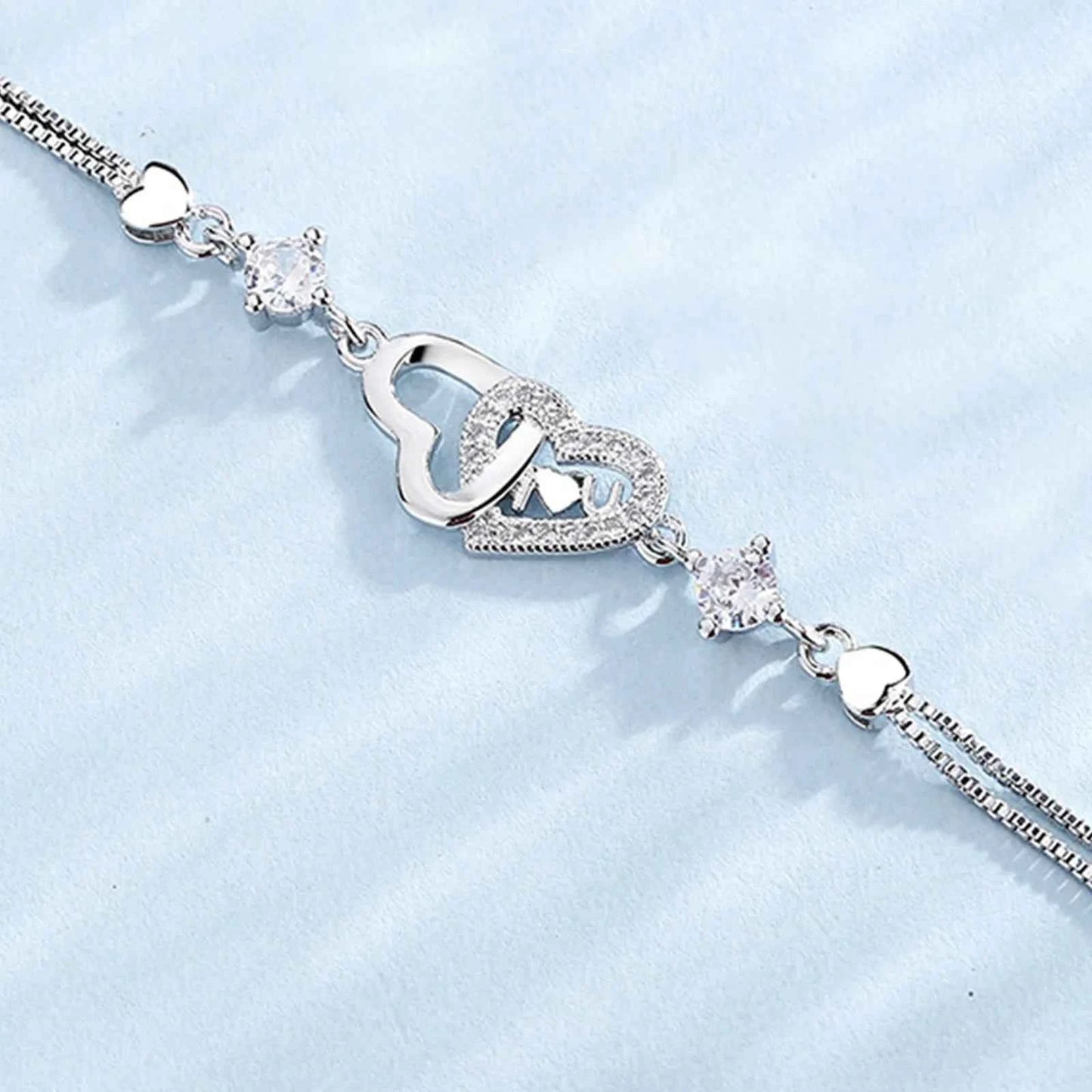 Forever Double Heart Bracelet for My Daughter, Daughter's Birthday Gift
