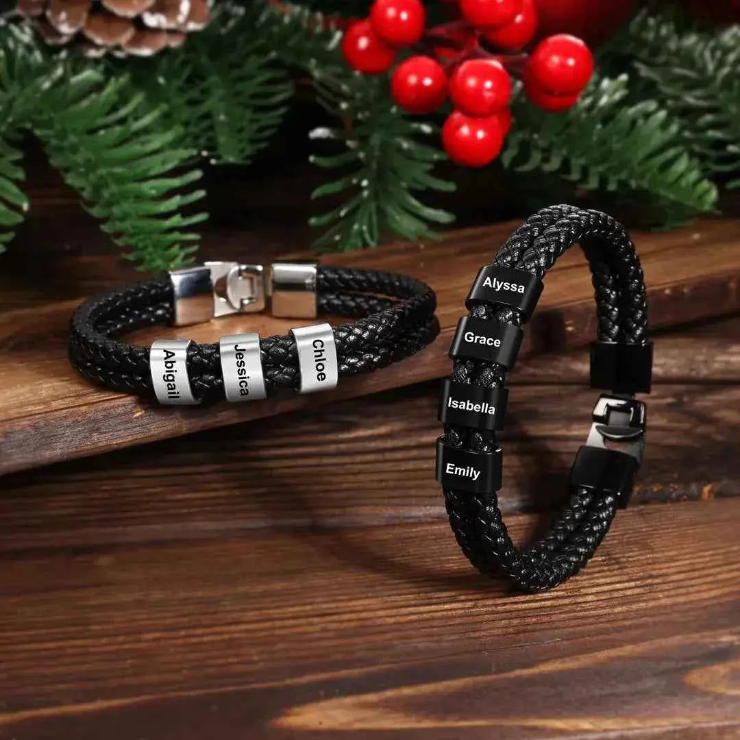 Custom Men's Bracelet Engraved for Him