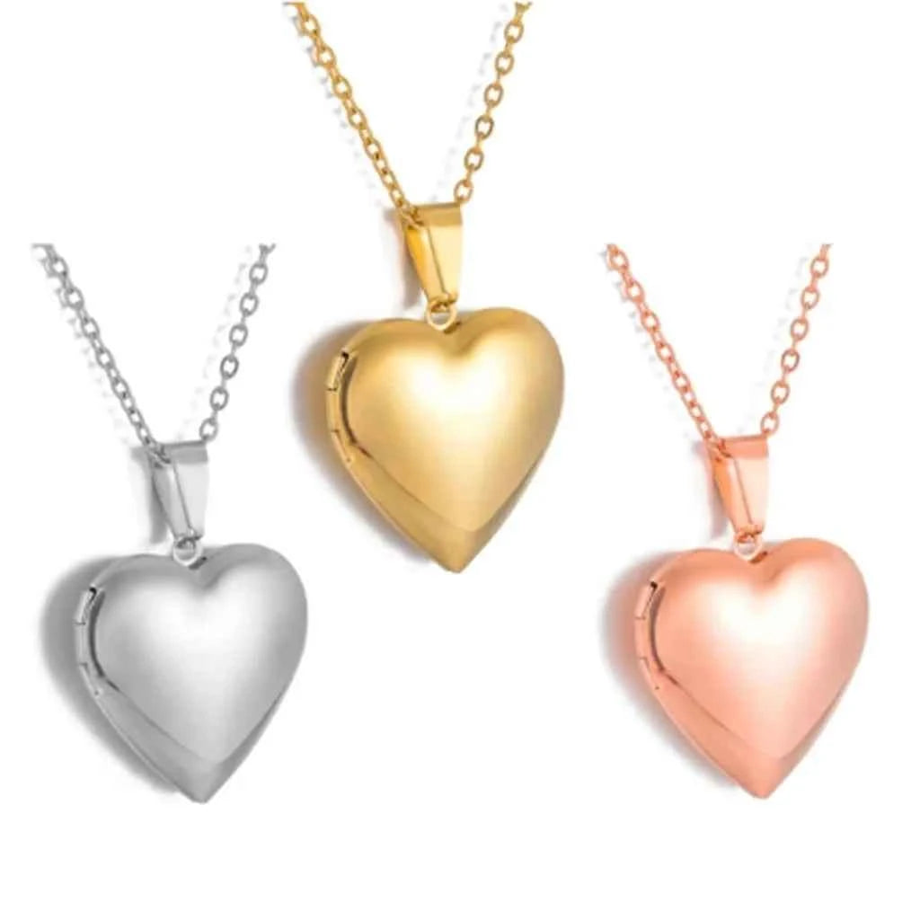 Custom Personalized Heart Birth Flower Locket Necklace for Women Stainless Steel Photo Locket