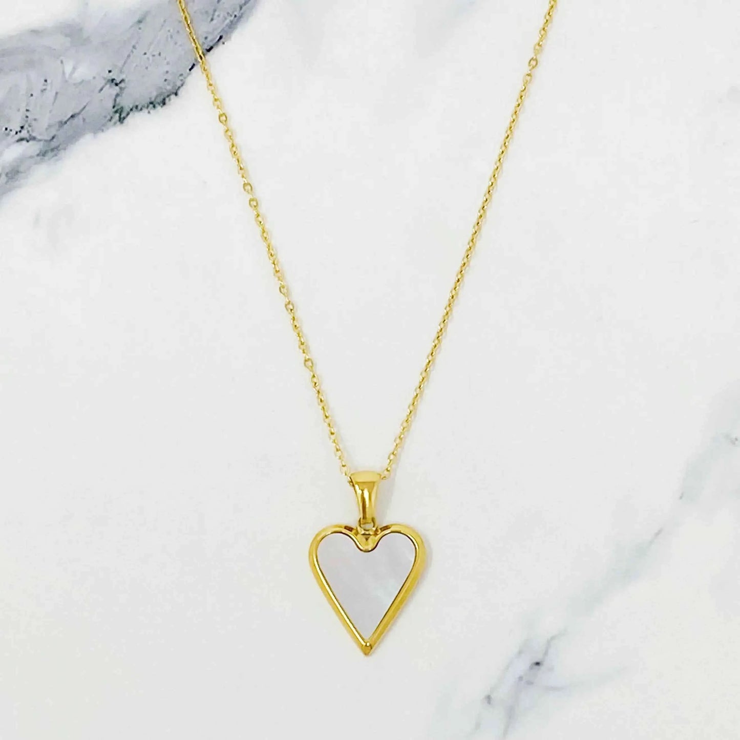 Heart Of Gold Necklace 18K Plated Stainless Steel
