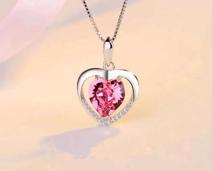 Necklace with Heart Crystal Pendant - My Eternal Heart