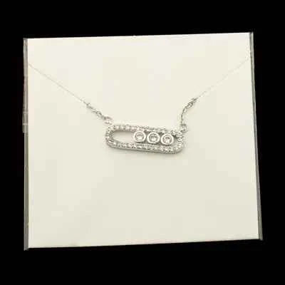 Charming Two-Color Zircon Necklace with Three Options