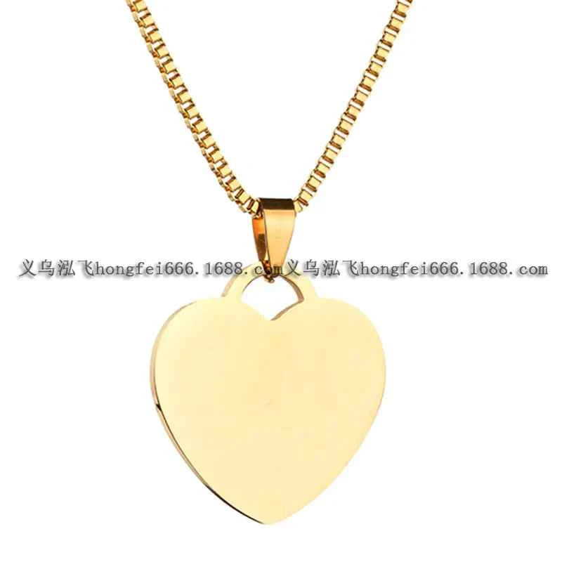 Custom Laser Engraved Heart Pendant Necklace (DIY)
