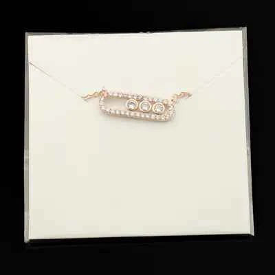 Charming Two-Color Zircon Necklace with Three Options