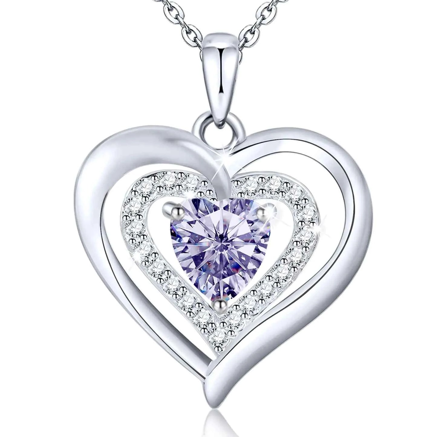 Liulin Birthstone Necklaces for Women 925 Sterling Silver