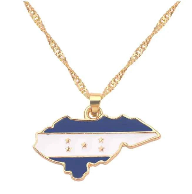 Necklace of geographical maps of the world