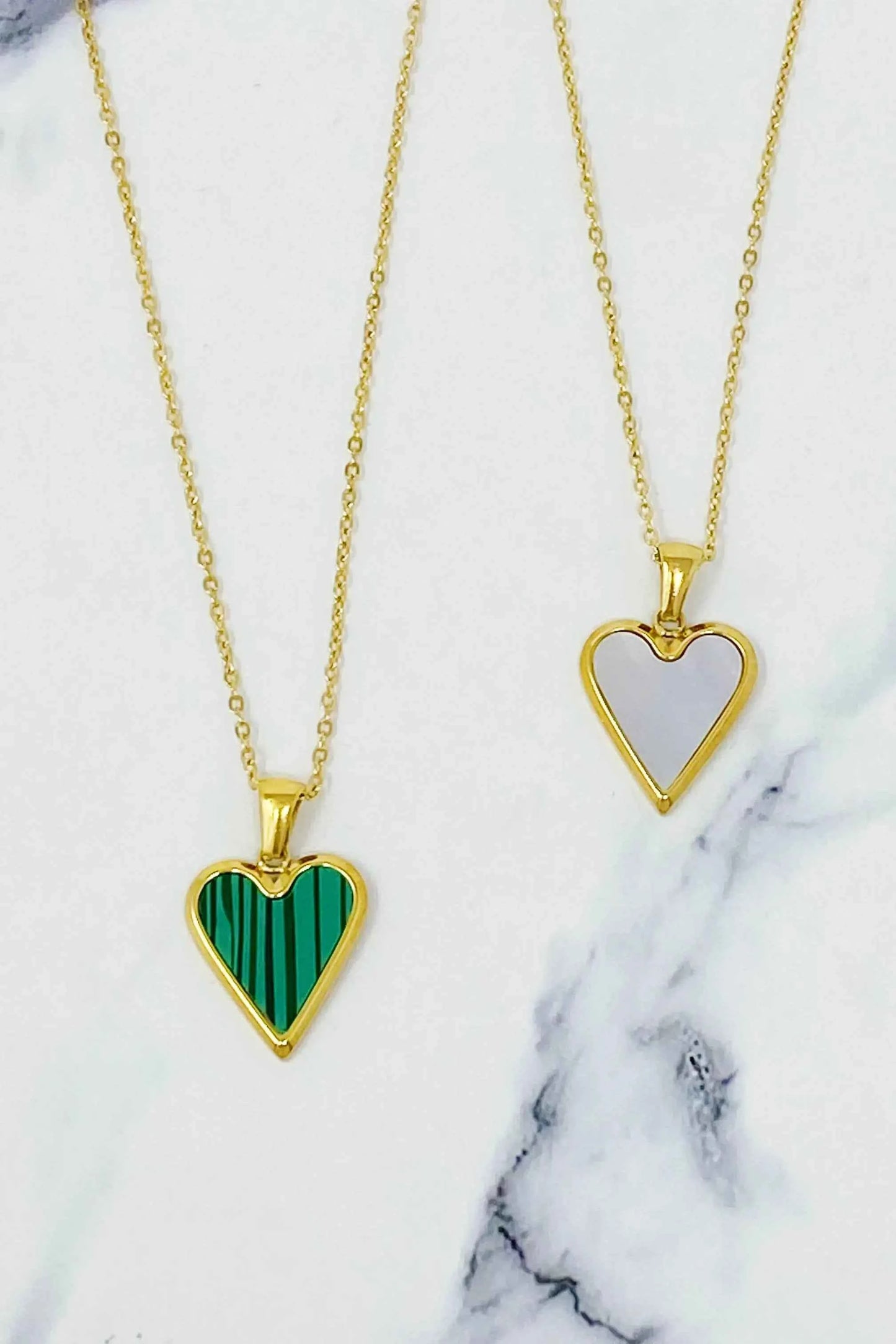 Heart Of Gold Necklace 18K Plated Stainless Steel