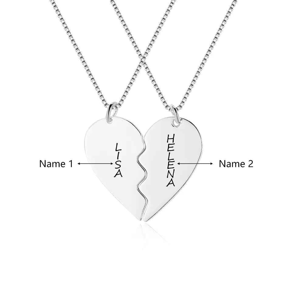 Personalized Silver Heart Necklace Jewelry (Hot Item)