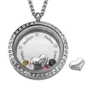 Personalized Silver Plated Heart Necklace with Name