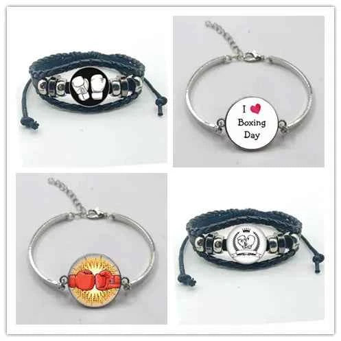 New fashion boxing handmade bracelet jewelry glass convex