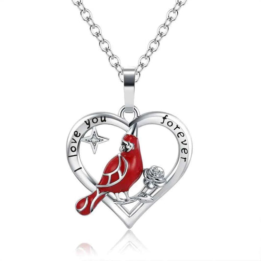 Ucilon Cardinal Necklace for Women Cardinal Pendant Red