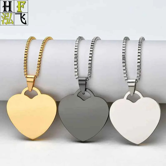 Custom Laser Engraved Heart Pendant Necklace (DIY)