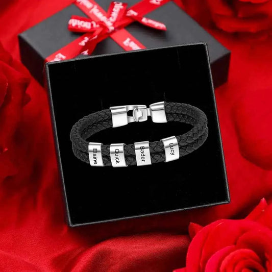 Custom Men's Bracelet Engraved for Him