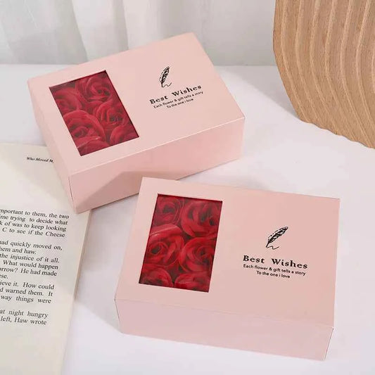 Customized Name Bracelet Gift Set Eternal Roses Jewelry Box for Couples Wife Anniversary Birthday Gifts