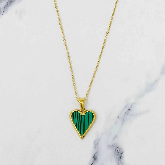 Heart Of Gold Necklace 18K Plated Stainless Steel