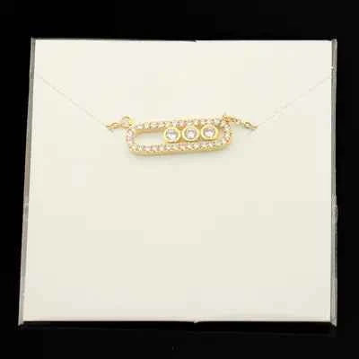 Charming Two-Color Zircon Necklace with Three Options