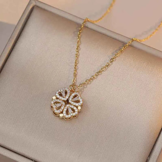 Heart Clover Diamond™ Necklace with Exclusive Box (One)