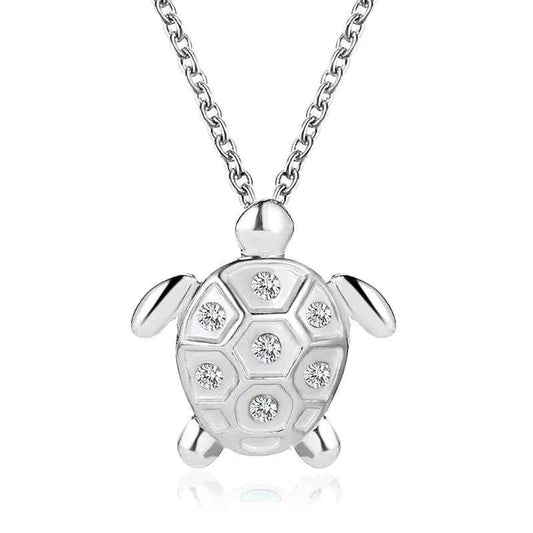 Charming Diamond Turtle Necklace with Cute Pendant