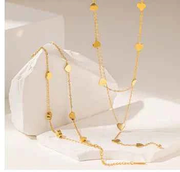 Charming Hearts Long Necklace (One Piece)